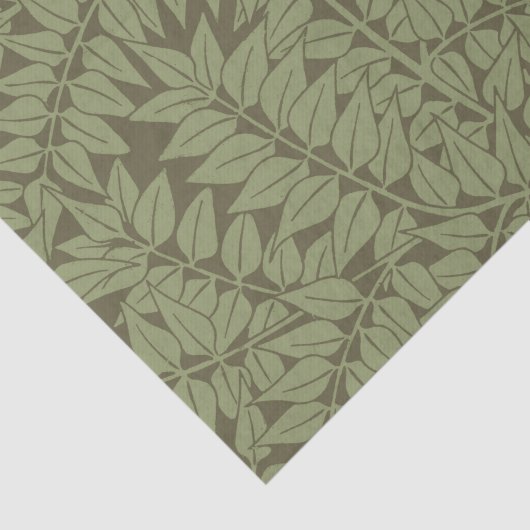 William Morris Branch Leaves Wallpaper Tissuepapier (Detail)