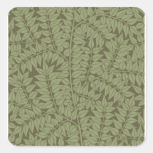 William Morris Branch Leaves Wallpaper Vierkante Sticker
