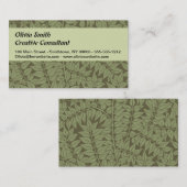 William Morris Branch Leaves Wallpaper Visitekaartje (Voorkant / Achterkant)