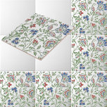 William Morris  Brentwood Pattern Tegeltje<br><div class="desc">Dit is een digitaal verbeterde print afgeleid van een antiek Brentwood bloemenmotief ontwerp van het bedrijf dat werd opgericht door William Morris. William Morris was een Victoriaans tijdperk dichter, romanschrijver, textielontwerper en een belangrijk figuur van de British Arts and Crafts Movement. Zijn design hadden een middeleeuws-geïnspireerde esthetiek en respect voor...</div>
