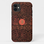 William Morris Brer Konijn Faux Leer Monogram Case-Mate iPhone Case (Achterkant)