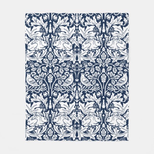 William Morris Brer Konijnenpatroon Fleece Deken (Voorkant)