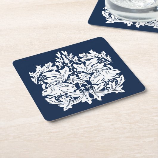 William Morris Brer Konijnenpatroon Kartonnen Onderzetters (Schuin)