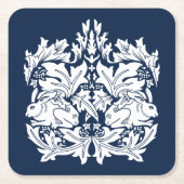 William Morris Brer Konijnenpatroon Kartonnen Onderzetters (Voorkant)