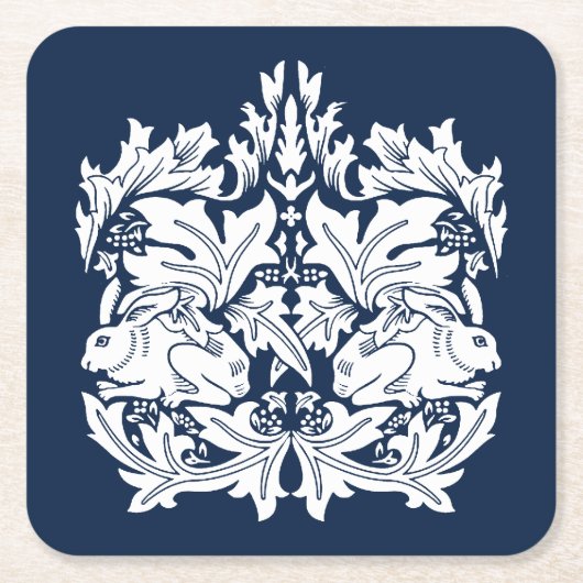 William Morris Brer Konijnenpatroon Kartonnen Onderzetters (Voorkant)
