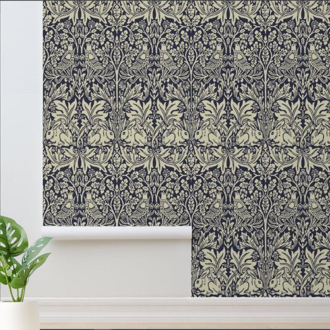 William Morris Brer Rabbit  Blue Pattern Behang (Creator heeft geüpload)