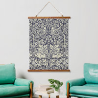 William Morris Brer Rabbit  Blue Pattern