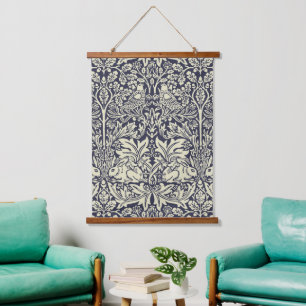William Morris Brer Rabbit  Blue Pattern Hangend Wandkleed