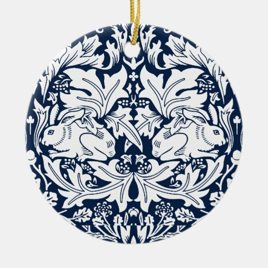 William Morris Brer Rabbit Patroon Keramisch Ornament (Voorkant)
