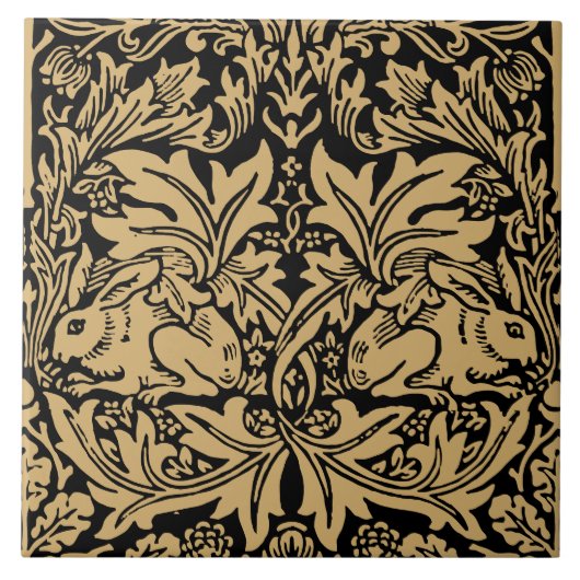 William Morris Brer Rabbit  Pattern Tegeltje (Voorkant)
