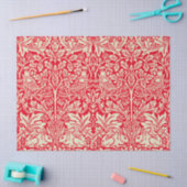 William Morris Brer Rabbit  Rood Patroon Tissuepapier (Craft)
