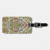 William Morris Brocaat Bloem Behang Patroon Bagagelabel (Voorkant horizontaal)