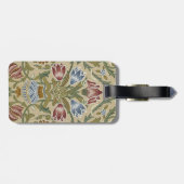 William Morris Brocaat Bloem Behang Patroon Bagagelabel (Achterkant horizontaal)