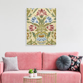 William Morris Brocaat Bloem Behang Patroon Canvas Afdruk (Insitu (Woonkamer))