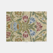 William Morris Brocaat Bloem Behang Patroon Fleece Deken (Voorkant (Horizontaal))