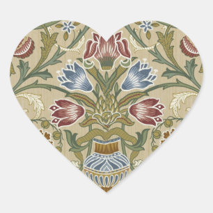 William Morris Brocaat Bloem Behang Patroon Hart Sticker