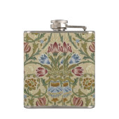 William Morris Brocaat Bloem Behang Patroon Heupfles (Achterkant)