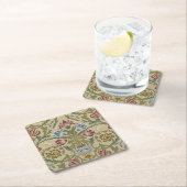 William Morris Brocaat Bloem Behang Patroon Kartonnen Onderzetters (Insitu)
