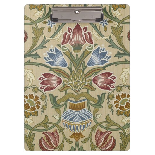 William Morris Brocaat Bloem Behang Patroon Klembord (Voorkant)