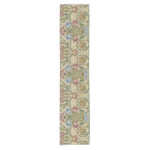 William Morris Brocaat Bloem Behang Patroon Korte Tafelloper (Voorkant)