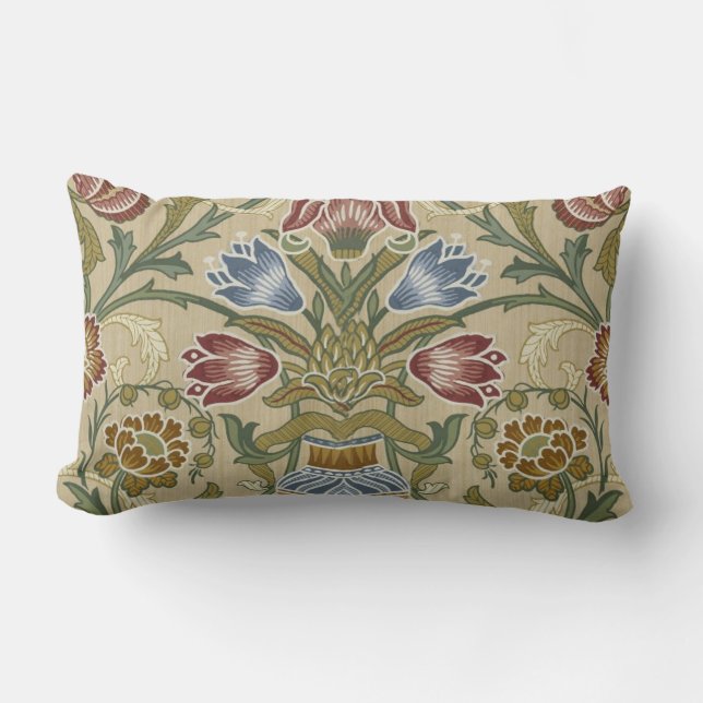 William Morris Brocaat Bloem Behang Patroon Kussen (Voorkant)