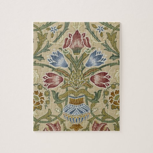 William Morris Brocaat Bloem Behang Patroon Legpuzzel (Verticaal)