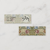 William Morris Brocaat Bloem Behang Patroon Mini Visitekaartje (Voorkant / Achterkant)