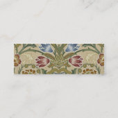 William Morris Brocaat Bloem Behang Patroon Mini Visitekaartje (Achterkant)