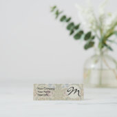 William Morris Brocaat Bloem Behang Patroon Mini Visitekaartje (Staand voorkant)