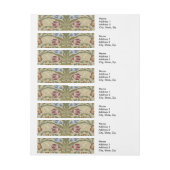 William Morris Brocaat Bloem Behang Patroon Omwikkelbaar Adreslabel (Vel)
