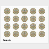 William Morris Brocaat Bloem Behang Patroon Ronde Sticker (Vel)