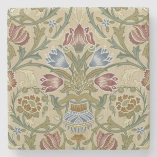 William Morris Brocaat Bloem Behang Patroon Stenen Onderzetter