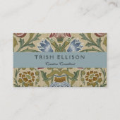 William Morris Brocaat Bloem Behang Patroon Visitekaartje (Voorkant)