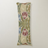 William Morris Brocade Bloem Behang Patroon Lichaamskussen (Voorkant Verticaal)