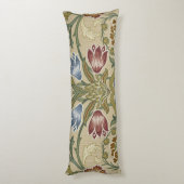 William Morris Brocade Bloem Behang Patroon Lichaamskussen (Achterkant (Verticaal))