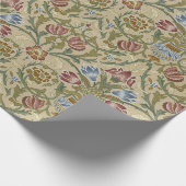 William Morris Brocade Bloemig Behangpatroon Cadeaupapier (Hoek)