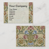 William Morris Brocade Bloemig Behangpatroon Visitekaartje (Voorkant / Achterkant)