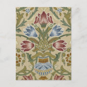William Morris Brocade Floral Wallpaper Pattern Briefkaart (Voorkant)