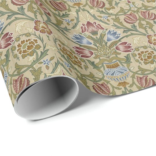 William Morris Brocade Floral Wallpaper Pattern Cadeaupapier (Rol Hoek)