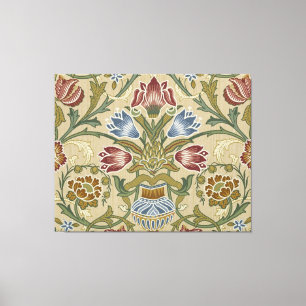 William Morris Brocade Floral Wallpaper Pattern Canvas Afdruk