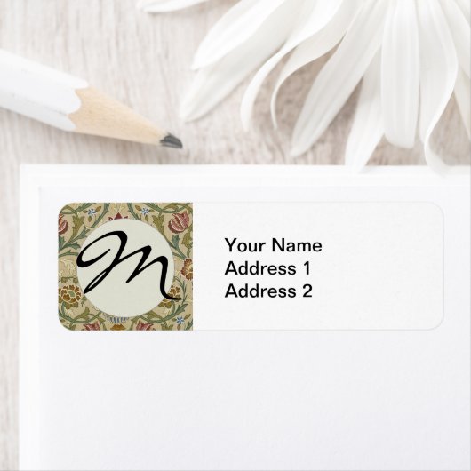 William Morris Brocade Floral Wallpaper Pattern Etiket (Insitu)