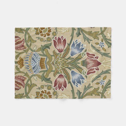 William Morris Brocade Floral Wallpaper Pattern Fleece Deken (Voorkant (Horizontaal))