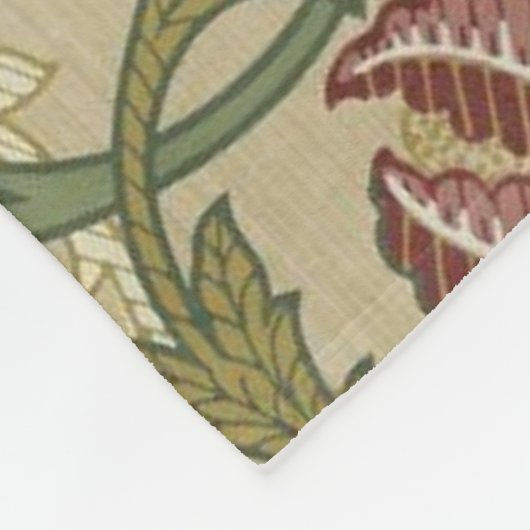 William Morris Brocade Floral Wallpaper Pattern Fleece Deken (Hoek)
