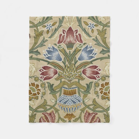 William Morris Brocade Floral Wallpaper Pattern Fleece Deken (Voorkant)