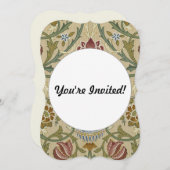 William Morris Brocade Floral Wallpaper Pattern Kaart (Voorkant / Achterkant)