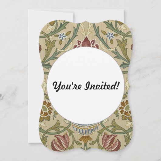 William Morris Brocade Floral Wallpaper Pattern Kaart (Voorkant)