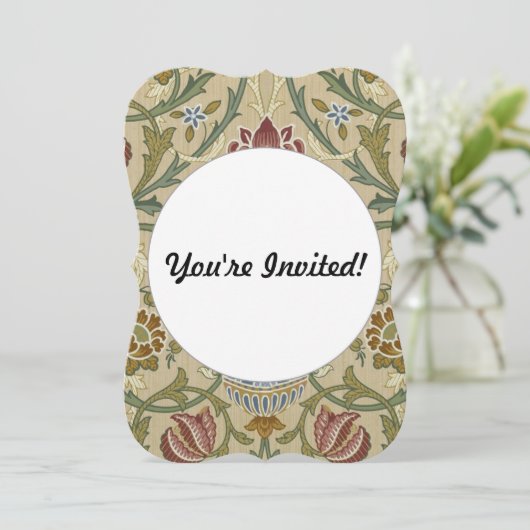 William Morris Brocade Floral Wallpaper Pattern Kaart (Staand voorkant)