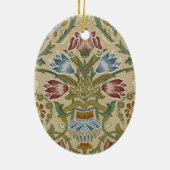 William Morris Brocade Floral Wallpaper Pattern Keramisch Ornament (Achterkant)