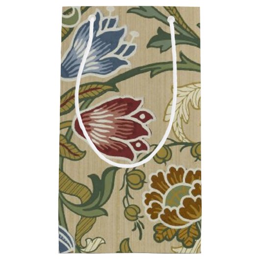 William Morris Brocade Floral Wallpaper Pattern Klein Cadeauzakje (Voorkant)
