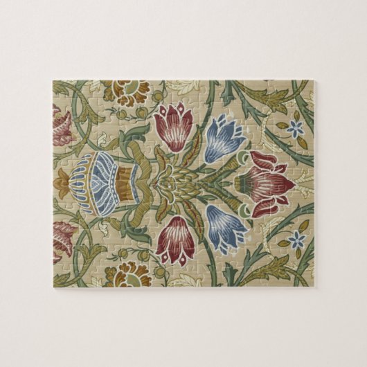 William Morris Brocade Floral Wallpaper Pattern Legpuzzel (Horizontaal)